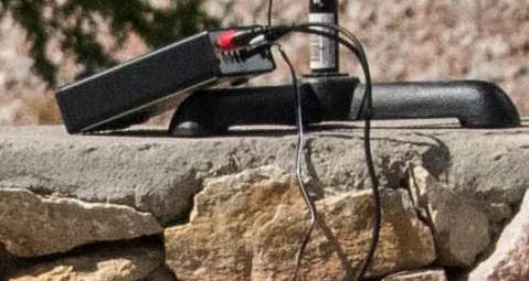 a close-up of the fm transmitter<